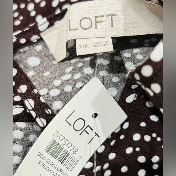 LOFT Dotted Godet Mini Flare Dress size XXL NWT - Picture 15 of 15